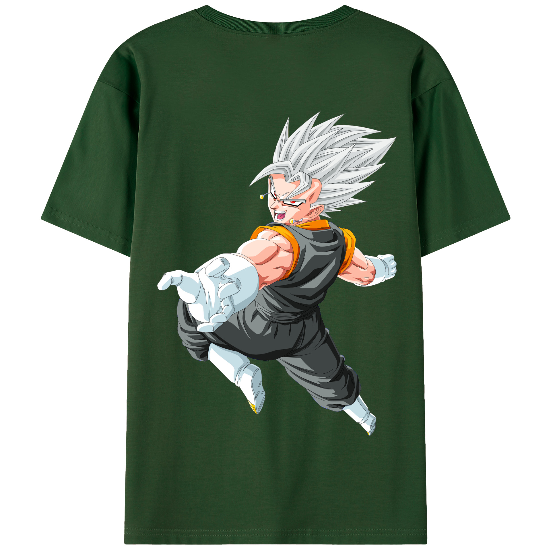 （画像用） ドラゴンボール ベジータ四世（Bejīta Yonsei）DRAGON BALL Vegeta IV 綿100％半袖Tシャツ（背面プリント）